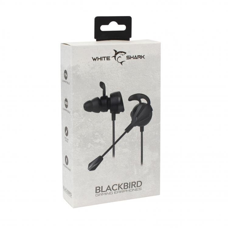 Juhtmega kõrvasisesed mänguri kõrvaklapid White Shark GE-537 Blackbird black цена и информация | Kõrvaklapid | hansapost.ee