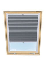 Штора плиссе на мансардное окно Velux, 78x118 см, Серая B-308000 цена и информация | Рулонные шторы | hansapost.ee