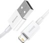 Telefonikaabel Baseus Lightning - USB Type A CALYS-B02, 1.5m цена и информация | Mobiiltelefonide kaablid | hansapost.ee