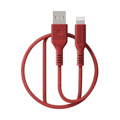 Premium MFI sertifitseeritud kaabel USB A - Lightning (punane, 1.2m) Military Grade hind ja info | Mobiiltelefonide kaablid | hansapost.ee