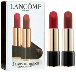 Huulepulkade komplekt Lancome L'absolu Rouge Drama Matte 2 x 3.4 g hind ja info | Huulekosmeetika | hansapost.ee