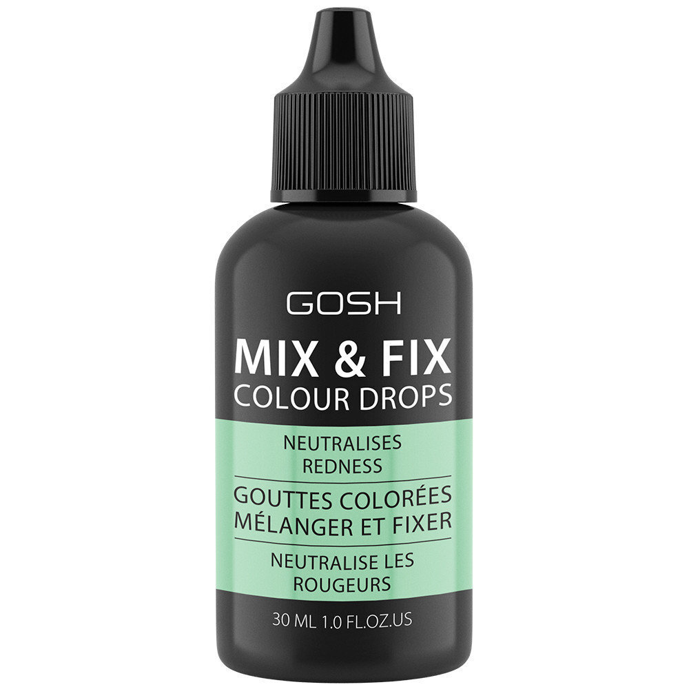 Tooniv meigivahend punetuse varjamiseks Gosh Mix & Fix Colour Drops, 002 Green, 30 ml hind ja info | Jumestuskreemid ja puudrid | hansapost.ee