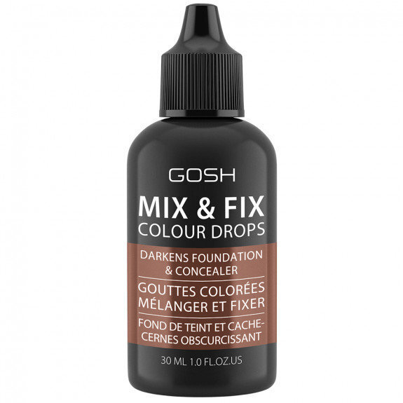 Tumedalt tooniv meigivahend Gosh Mix & Fix Colour Drops, 004 Dark, 30 ml цена и информация | Jumestuskreemid ja puudrid | hansapost.ee