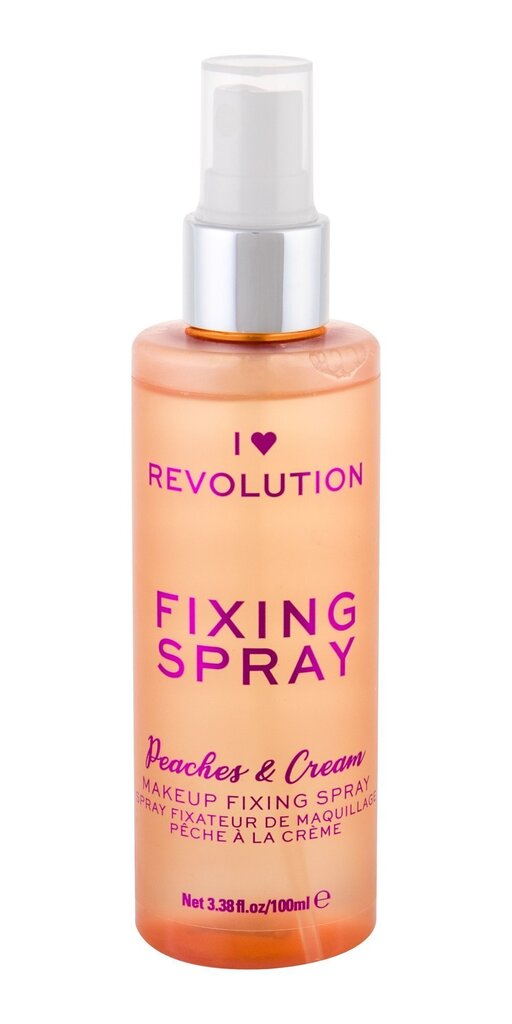 Pihustatav meigifiksaator I Love Revolution Peaches & Cream, 100 ml hind ja info | Jumestuskreemid ja puudrid | hansapost.ee