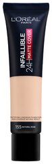 Jumestuskreem L’Oreal Paris Infallible Matte Cover 155 Natural Rose, 30ml цена и информация | Пудры, базы под макияж | hansapost.ee