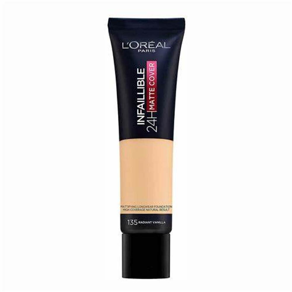 Jumestuskreem L’Oreal Paris Infallible Matte Cover 135 Radiant Vanilla, 30ml hind ja info | Jumestuskreemid ja puudrid | hansapost.ee