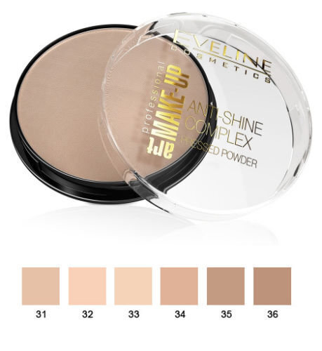 Kompaktpuuder Eveline Art Make-Up Anti-Shine Complex 14 g, 33 Golden Sand цена и информация | Jumestuskreemid ja puudrid | hansapost.ee