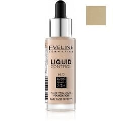 Jumestuskreem Eveline Liquid Control HD Mattifying Drops 32 ml, 010 Light Beige hind ja info | Eveline Cosmetics Parfüümid, lõhnad ja kosmeetika | hansapost.ee