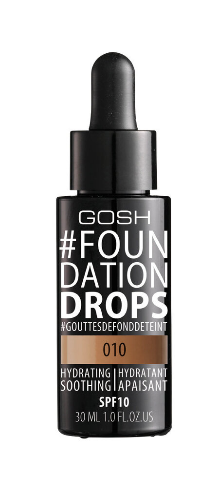 GOSH #Foundation Drops meigitilgad 30 ml, Tan hind ja info | Jumestuskreemid ja puudrid | hansapost.ee