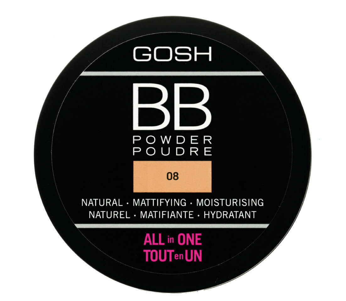 GOSH BB Powder BB puuder 6.5 g, 08 Chestnut цена и информация | Jumestuskreemid ja puudrid | hansapost.ee