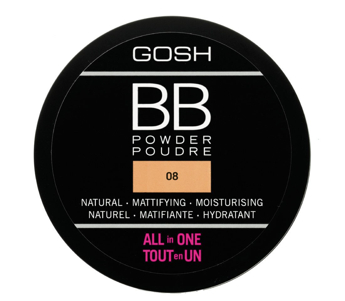 GOSH BB Powder BB puuder 6.5 g, 08 Chestnut hind ja info | Jumestuskreemid ja puudrid | hansapost.ee