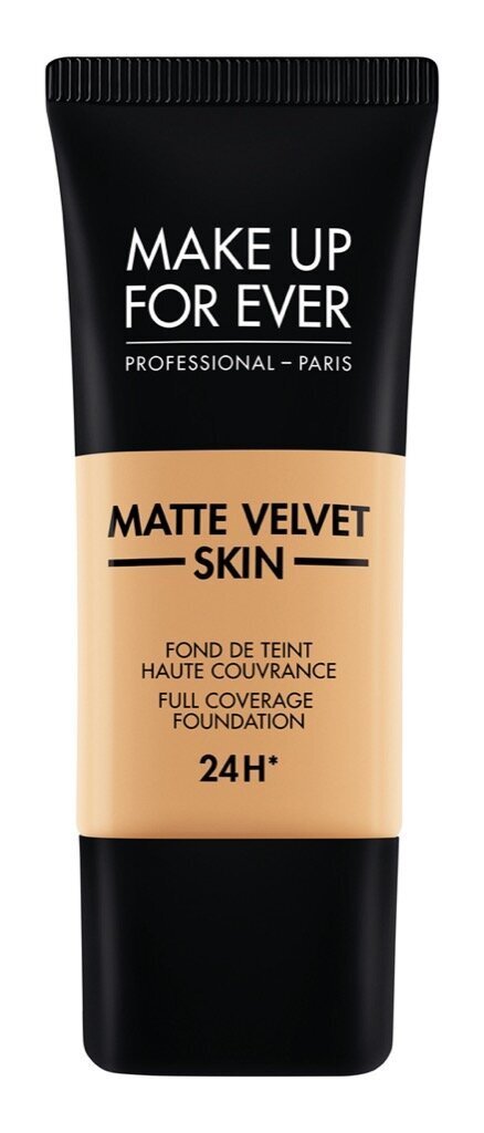 Matt jumestuskreem Make Up For Ever Matte Velvet Skin Liquid Full Coverage Foundation 24H, 30 ml, Y - 375 Golden Sand hind ja info | Jumestuskreemid ja puudrid | hansapost.ee
