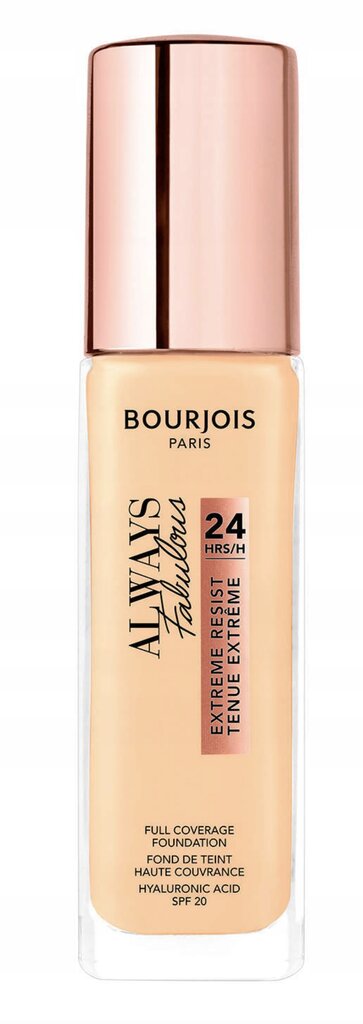 Jumestuskreem Bourjois Paris Always Fabulous Extreme Resist SPF20 30 ml, 125 Ivory цена и информация | Jumestuskreemid ja puudrid | hansapost.ee