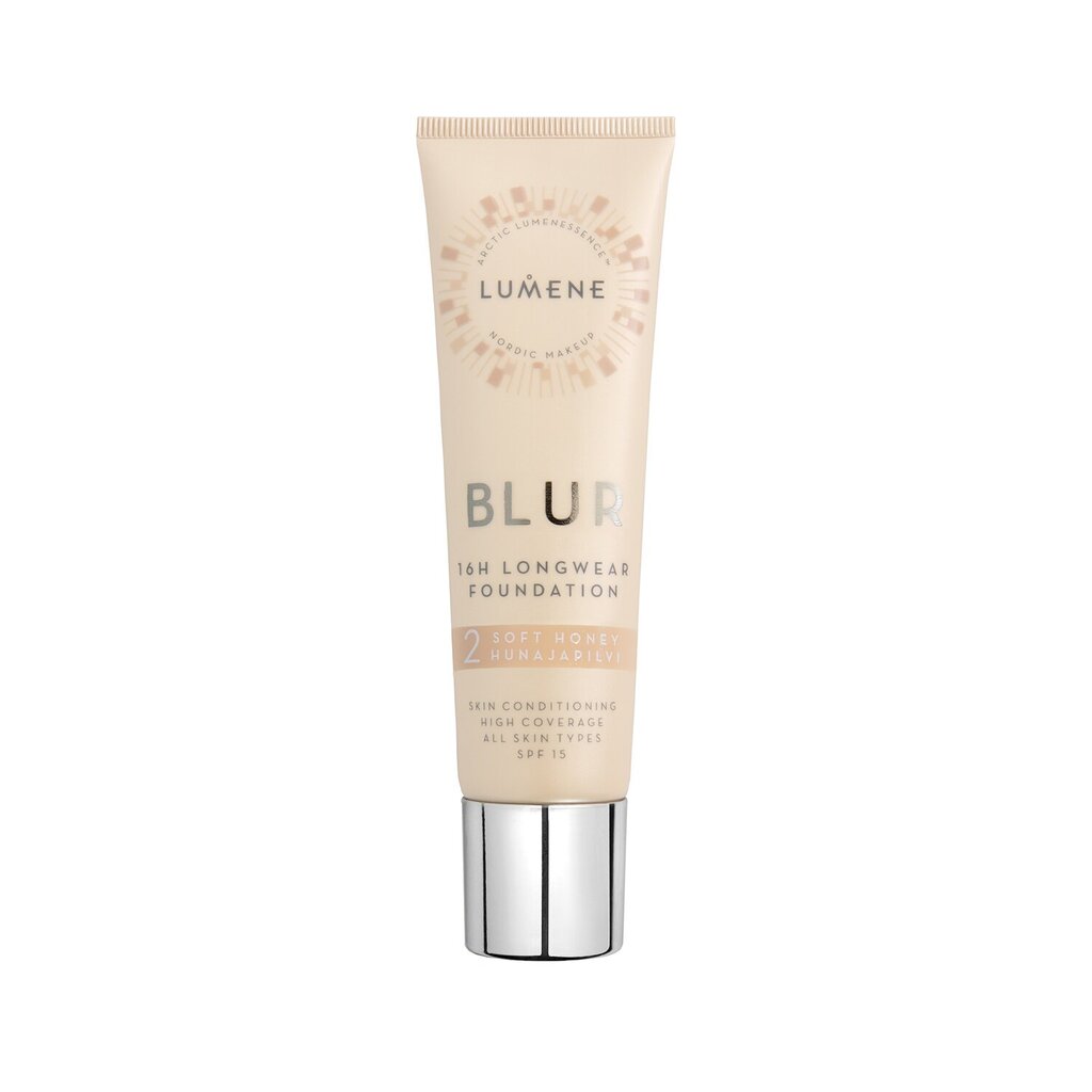 Meigi aluskreem Lumene Blur 16 h Longwear 30 ml, 2 Soft Honey цена и информация | Jumestuskreemid ja puudrid | hansapost.ee