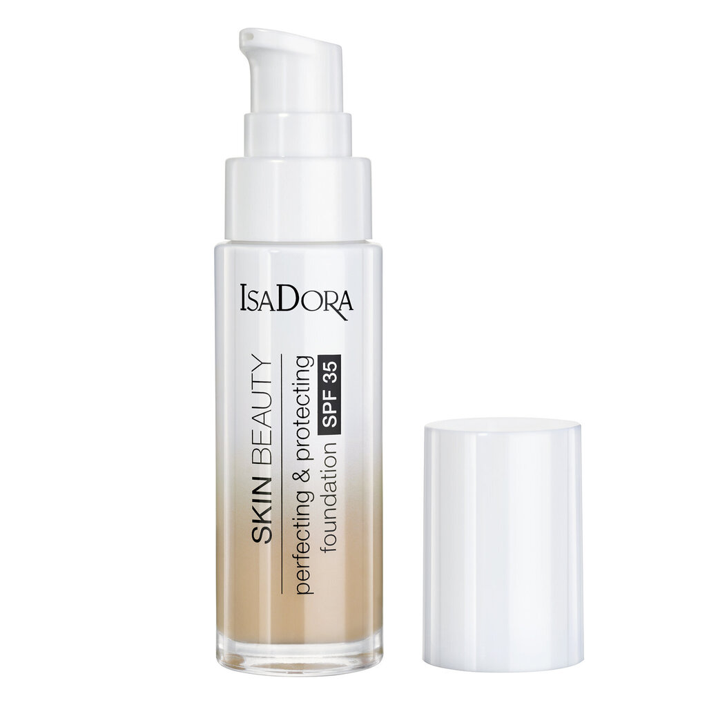 Jumestuskreem IsaDora Skin Beauty Perfecting & Protecting SPF35 30 ml, 03 Nude цена и информация | Jumestuskreemid ja puudrid | hansapost.ee