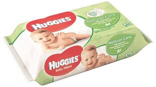 Niisked salvrätikud Huggies Natural Care 168 tk цена и информация | Влажные салфетки | hansapost.ee