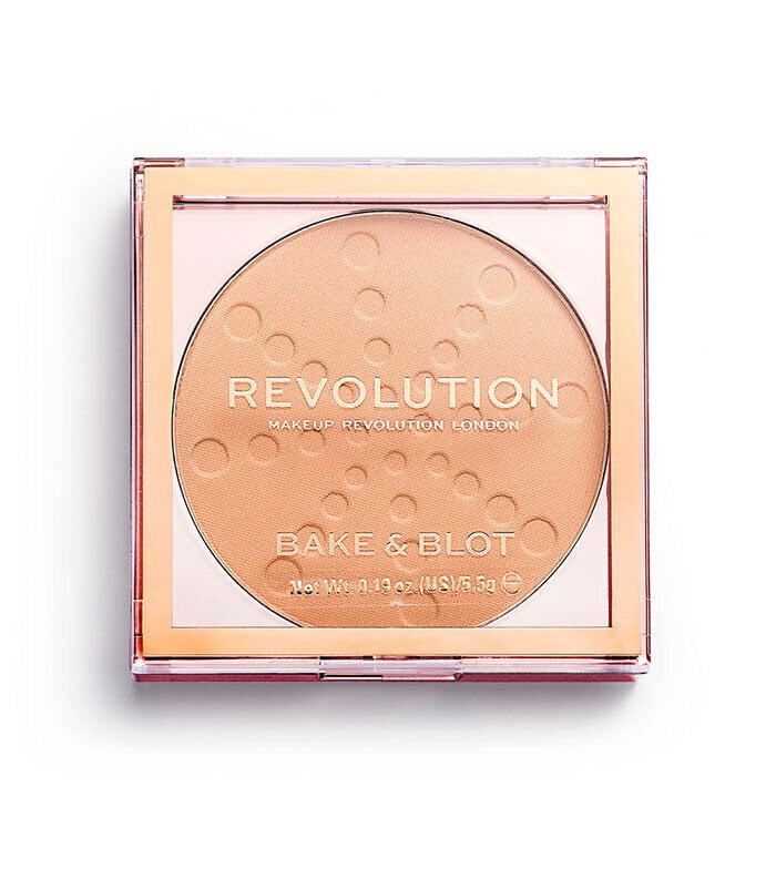 Kompaktpuuder Makeup Revolution Bake&Blot Powder Beige, 5.5 g цена и информация | Jumestuskreemid ja puudrid | hansapost.ee