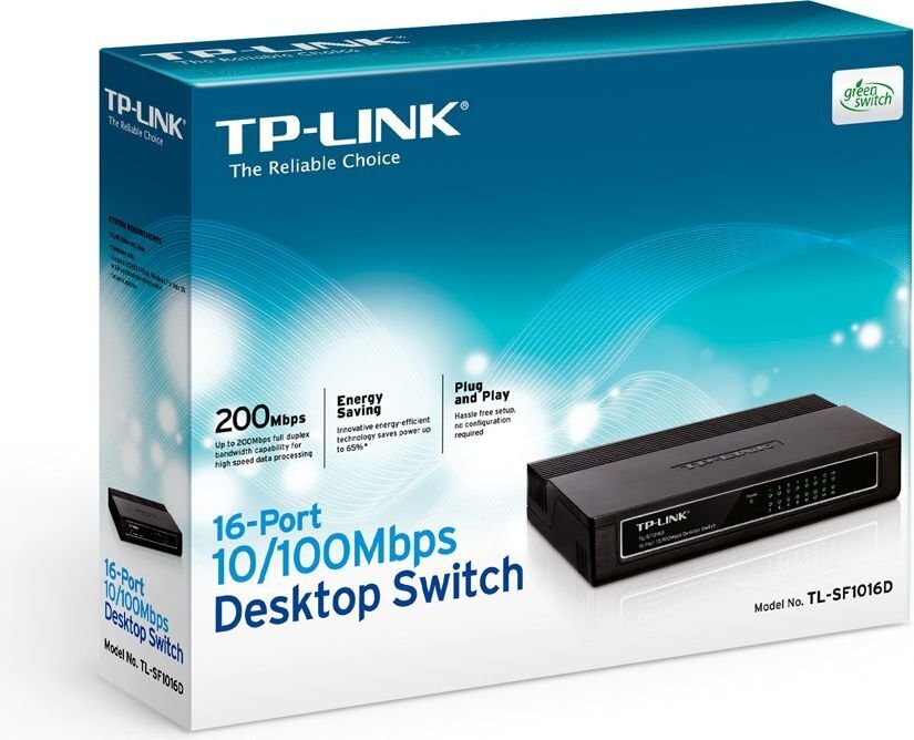 TP-Link TLSF1016D цена и информация | USB adapterid ja jagajad | hansapost.ee
