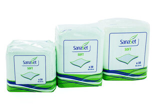 Ühekordsed mähkimislinad SanaSet Soft, 60x60 cm, 30 tk. hind ja info | Niisked salvrätikud lastele | hansapost.ee
