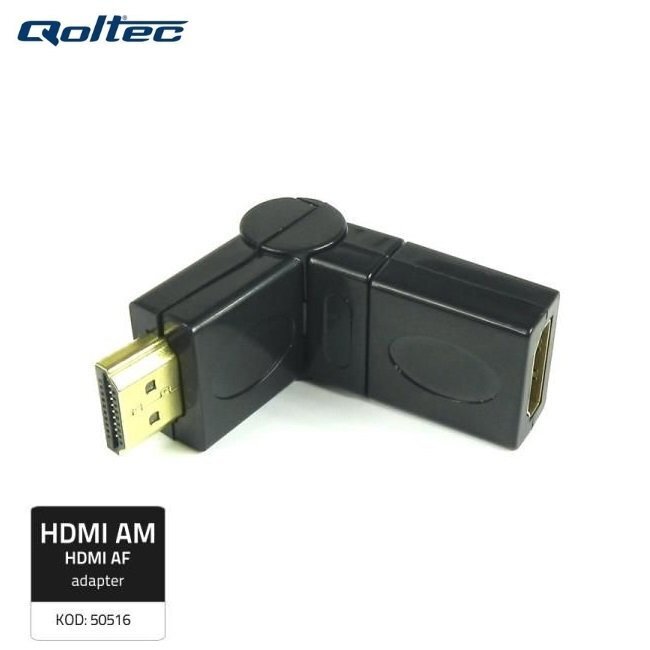 Qoltec HDMI Adapter must цена и информация | USB adapterid ja jagajad | hansapost.ee