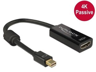 Delock Adapter mini Displayport 1.2 male > HDMI female 4K Passive black цена и информация | Delock Фотоаппараты, аксессуары | hansapost.ee
