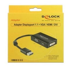 Adapter Delock Displayport 1.1 hind ja info | Delock Arvutite lisatarvikud | hansapost.ee