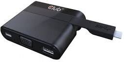 CLUB3D USB Type C to VGA + USB 3.0 + USB Type C Charging Mini Dock цена и информация | Адаптеры, USB-разветвители | hansapost.ee