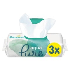 Salvrätikud PAMPERS Aqua Pure, 3 x 48 tk hind ja info | Niisked salvrätikud lastele | hansapost.ee