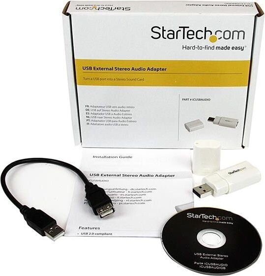 Väline Helikaart USB Startech ICUSBAUDIO Valge цена и информация | USB adapterid ja jagajad | hansapost.ee