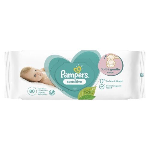 Niisked salvrätikud Pampers Sensitive, 15x80 tk цена и информация | Niisked salvrätikud lastele | hansapost.ee