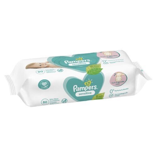 Niisked salvrätikud Pampers Sensitive, 15x80 tk цена и информация | Niisked salvrätikud lastele | hansapost.ee