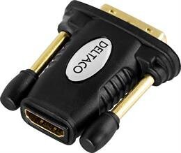 Adapter Deltaco HDMI-11, HDMI 19-pin female - DVI-D male цена и информация | Адаптеры и USB-hub | hansapost.ee