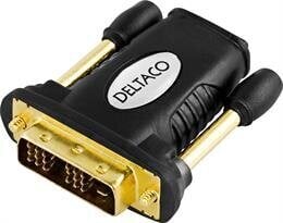 Adapter Deltaco HDMI-11, HDMI 19-pin female - DVI-D male hind ja info | USB adapterid ja jagajad | hansapost.ee