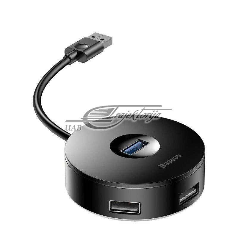 USB-jaotur Baseus CAHUB-F01 1 x 4 jaoturikarp, must hind ja info | USB adapterid ja jagajad | hansapost.ee