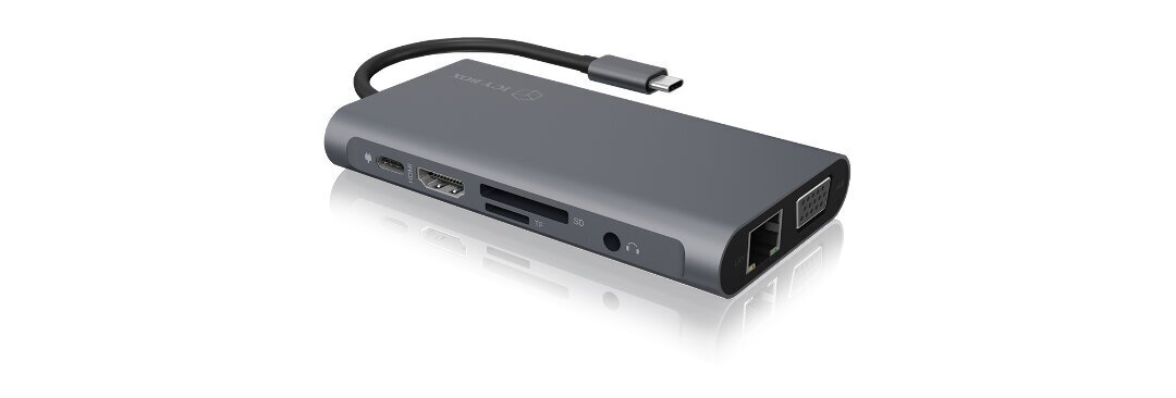Sülearvuti dokk Icy Box IB-DK4040-CPD USB Type-C™ hind ja info | USB adapterid ja jagajad | hansapost.ee
