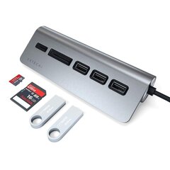 Хаб USB-C + считыватель карты памяти Satechi цена и информация | Адаптеры и USB-hub | hansapost.ee