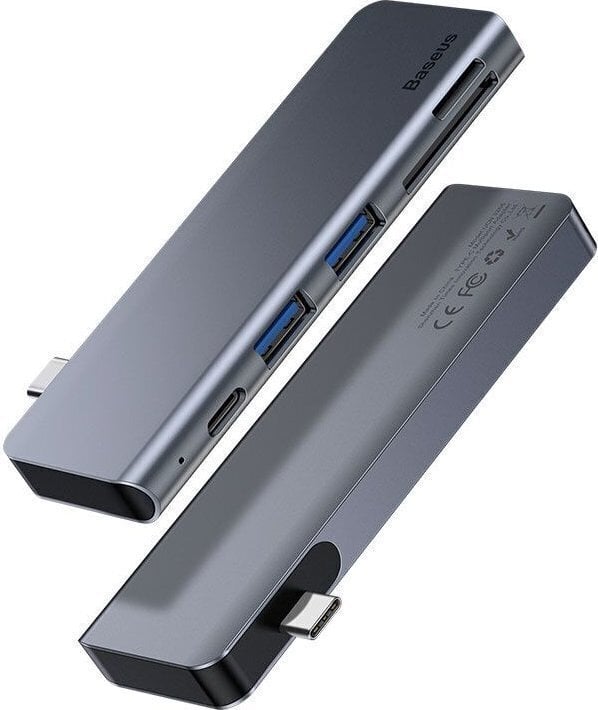 Adapter Baseus Harmonica 5-in-1 HUB docking station hall CAHUB-K0G hind ja info | USB adapterid ja jagajad | hansapost.ee