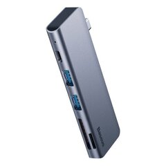 Adapter Baseus Harmonica 5-in-1 HUB docking station hall CAHUB-K0G hind ja info | USB adapterid ja jagajad | hansapost.ee