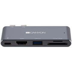 Canyon Multiport Docking Station, 100-240V, Output USB-C PD100W&USB-A 5V/1A цена и информация | Canyon Компьютерная техника | hansapost.ee