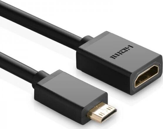 Ugreen videoadapter mini HDMI -HDMI, 22 cm, must hind ja info | USB adapterid ja jagajad | hansapost.ee