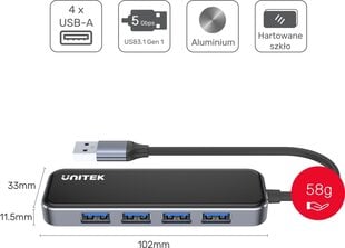 Unitek H1109A цена и информация | Адаптеры и USB-hub | hansapost.ee