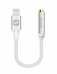 Swissten Lightning to Jack 3.5mm Audio Adapter for iPhone and iPad 15 cm Silver hind ja info | USB adapterid ja jagajad | hansapost.ee