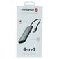 Swissten USB-C Hub 4in1 with 4 USB 3.0 ports / Aluminum body цена и информация | USB adapterid ja jagajad | hansapost.ee