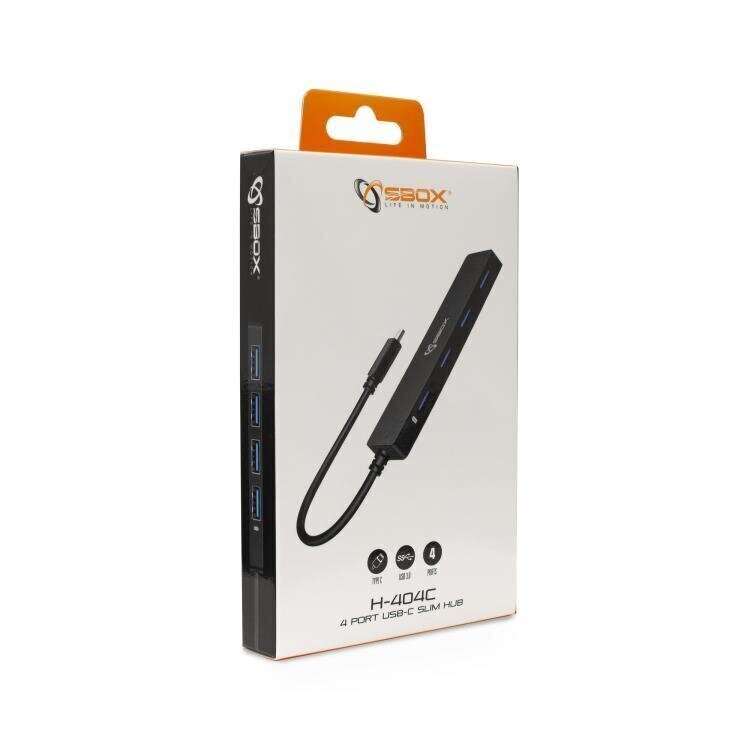 Adapter Sbox H-404C, 4 x USB 3.0 цена и информация | USB adapterid ja jagajad | hansapost.ee