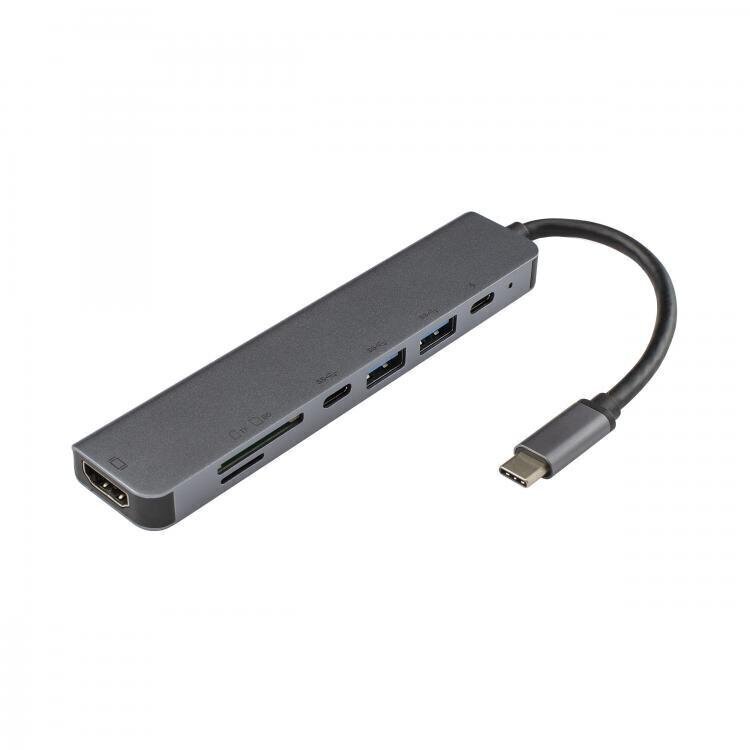 Adapter Sbox TYPEC-7IN1 PD + C + HDMI + TF + SD + 2 x USB цена и информация | USB adapterid ja jagajad | hansapost.ee