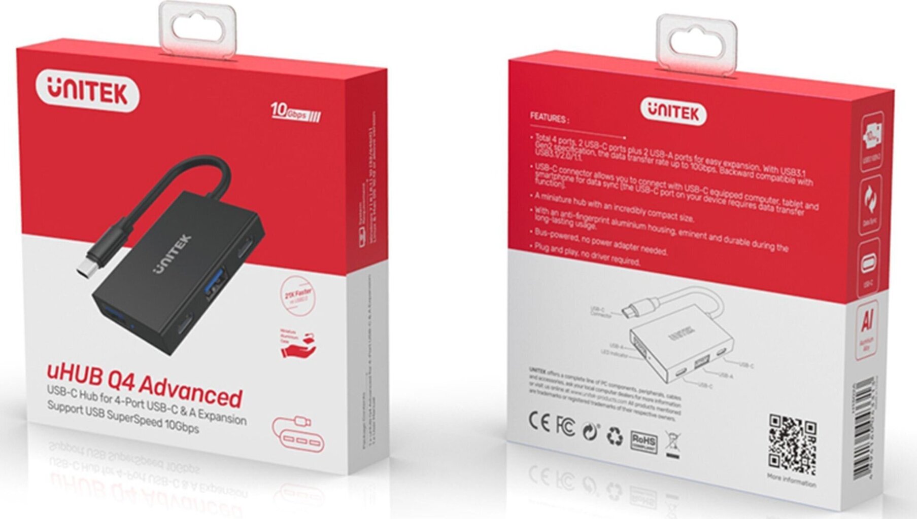 Unitek H1302A цена и информация | USB adapterid ja jagajad | hansapost.ee