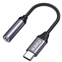 Аудио адаптер для телефонов KAKU KSC-428 USB-C на 3.5 мм, черный цена и информация | Адаптеры и USB-hub | hansapost.ee