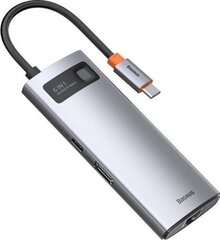 Baseus Metal Gleam 6in1 multifunctional HUB USB Type C - USB Type C Power Delivery 100 W / HDMI 4K 30 Hz / 3x USB 3.2 Gen 1 / RJ45 1 Gbps (CAHUB-CW0G) hind ja info | USB adapterid ja jagajad | hansapost.ee
