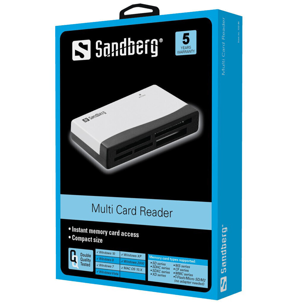 Sandberg 133-46 Multi Card Reader hind ja info | USB adapterid ja jagajad | hansapost.ee