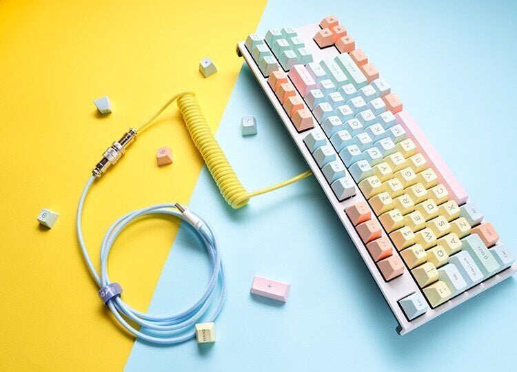 Ducky Premicord kaabel, USB-C USB-A, Cotton Candy hind ja info | USB adapterid ja jagajad | hansapost.ee